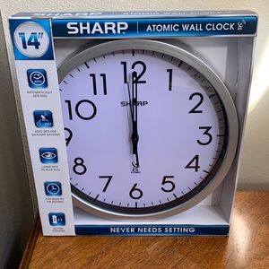 Sharp Atomic Wall Clock 14 Inch
